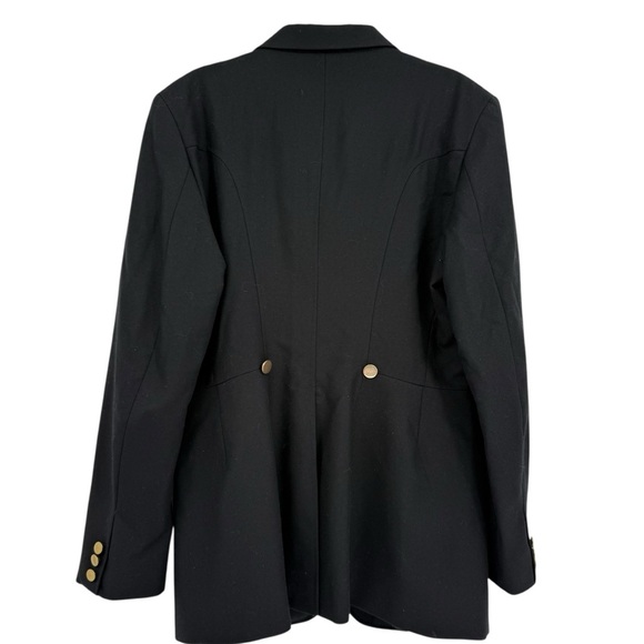 Beaufort Wool Riding Coat Women’s Size 16 L Gold Buttons Back Vent Lined - Picture 2 of 10